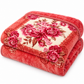 Queen Size Reversible Plush Blanket, 1 Ply Korean Mink Raschel Blanket
