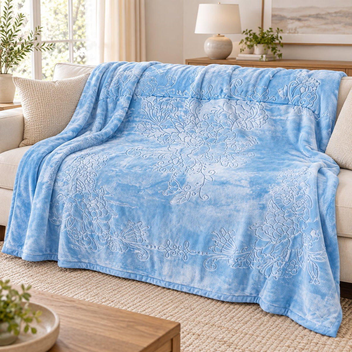 King size 85 x 95 inches dimensions, flat lay