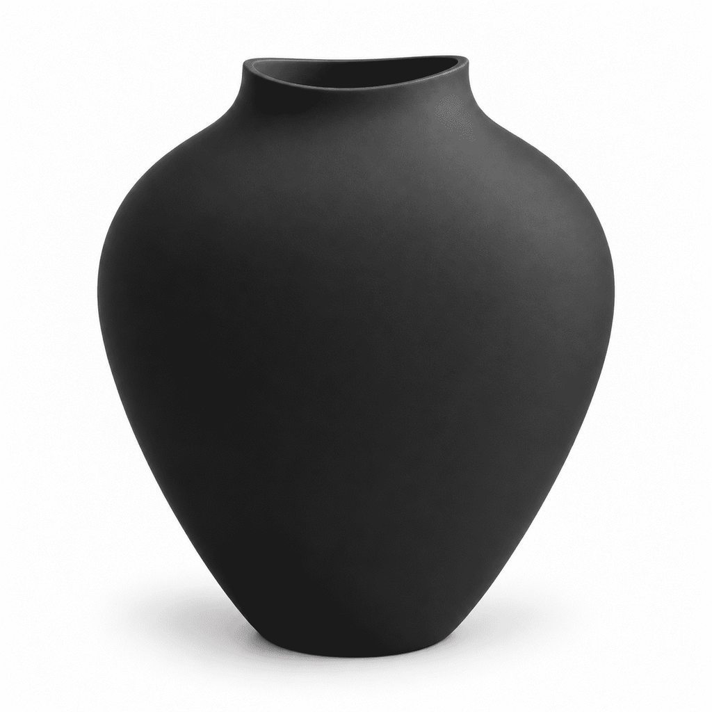 DBOZE 10 inch modern decorative vase black