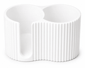 DBOZE ribbed dual compartment bathroom organizer