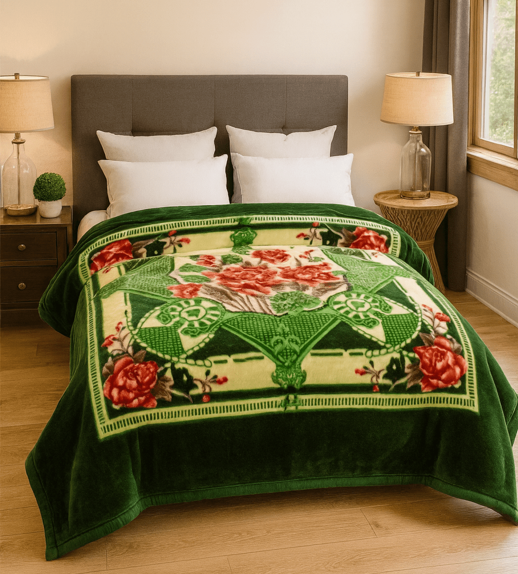 DBOZE heavyweight reversible plush blanket