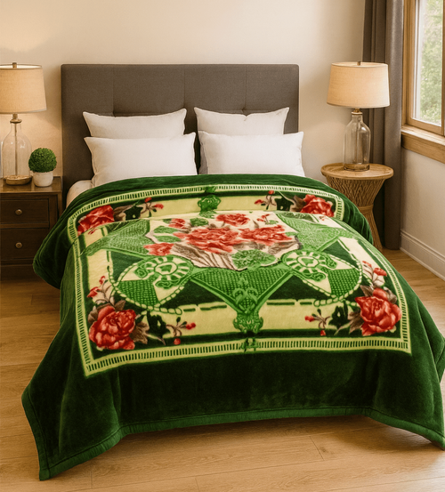 DBOZE heavyweight reversible plush blanket