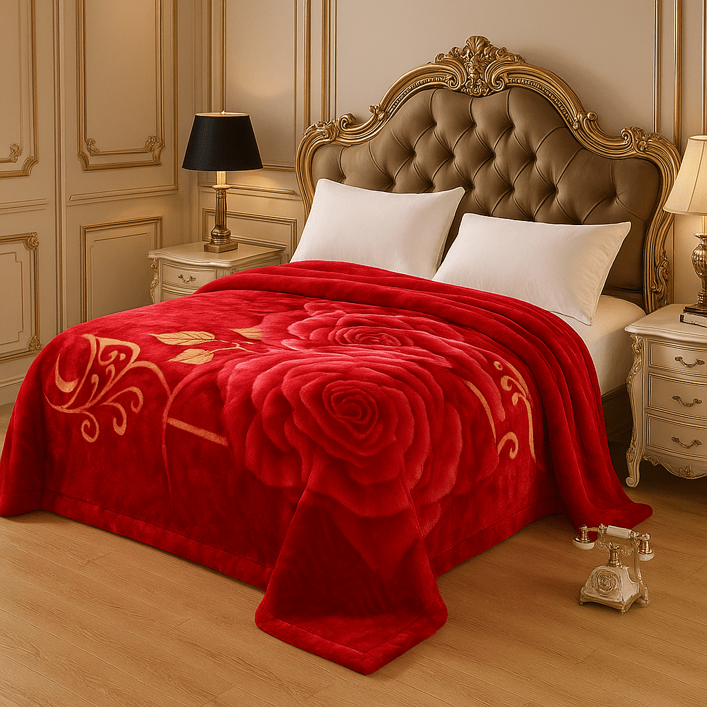 DBOZE heavyweight reversible plush blanket