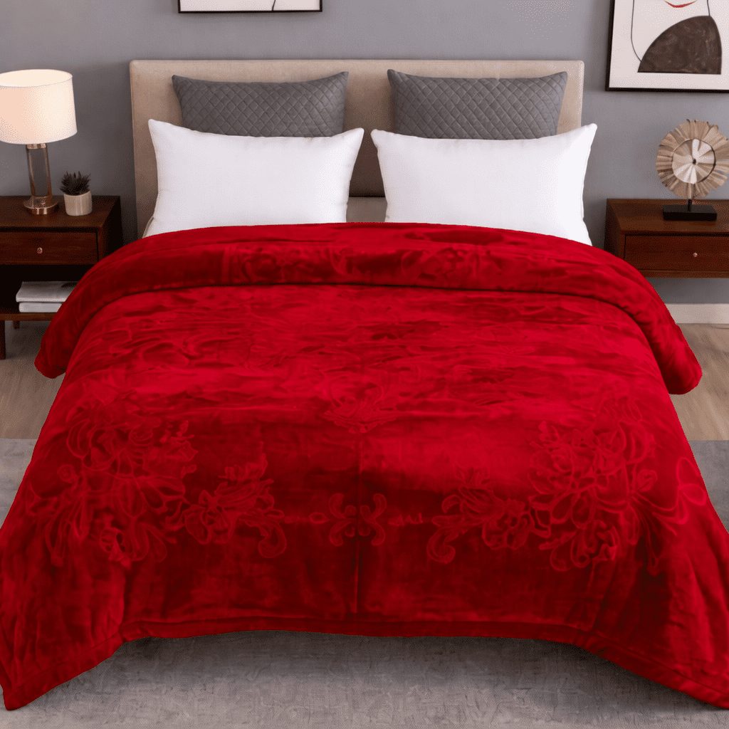 DBOZE king size heavyweight plush blanket