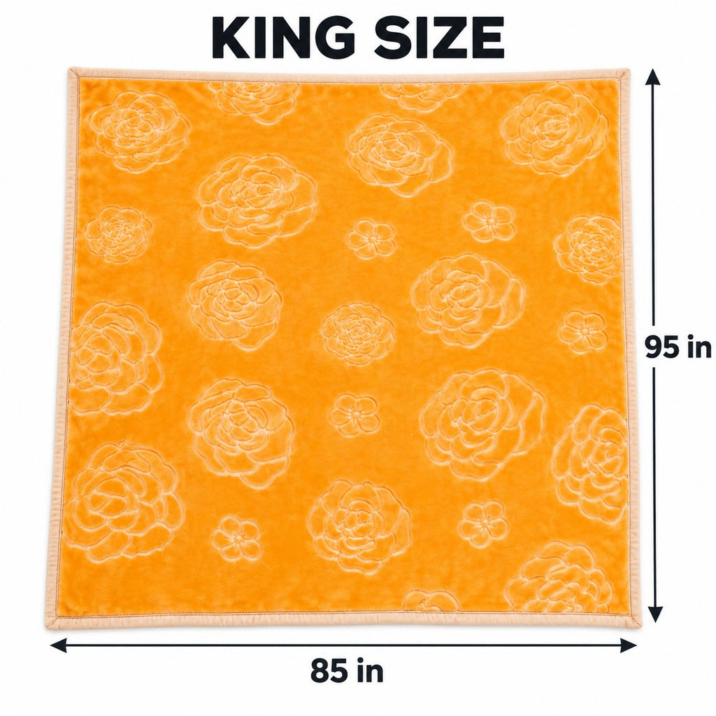 King size 85 x 95 inches dimensions, flat lay