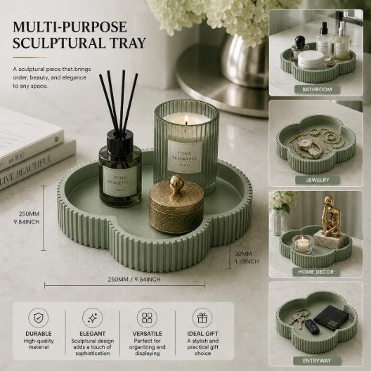 Clover tray dimensions 250mm diameter, uses for bathroom jewelry decor entryway