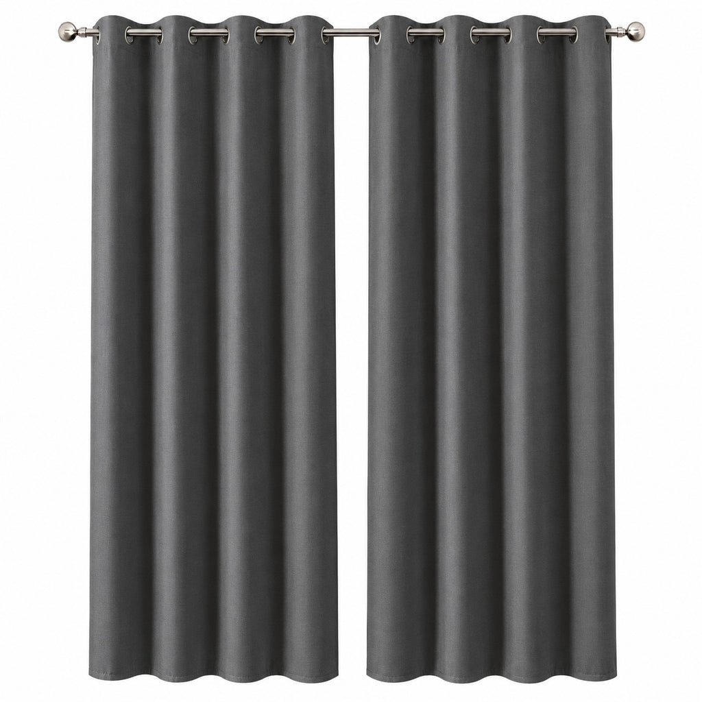 Silver grommet top, easy to hang, machine washable blackout curtains