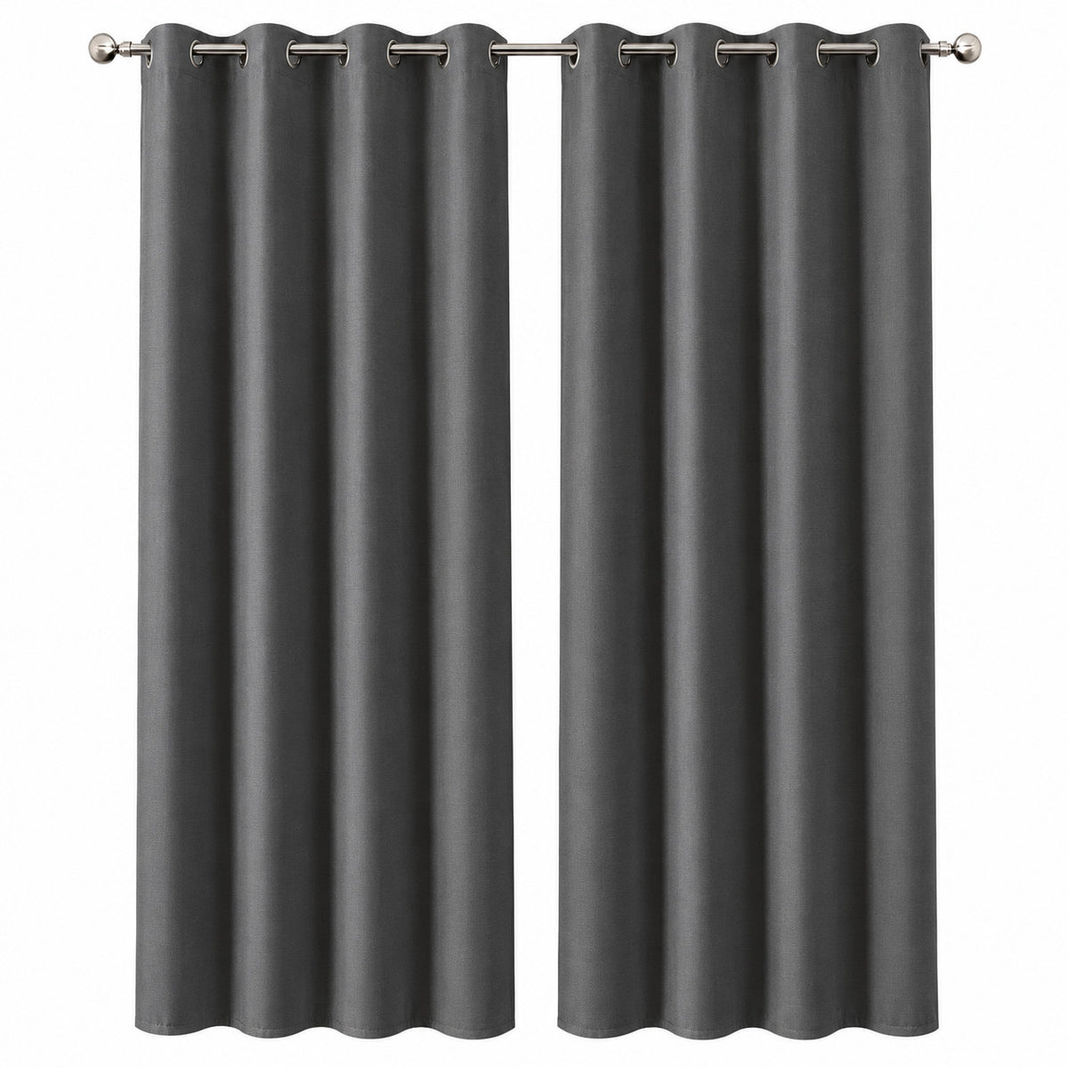 Silver grommet top, easy to hang, machine washable blackout curtains