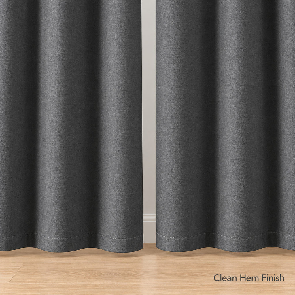 Gray blackout curtains set, 2 panels included