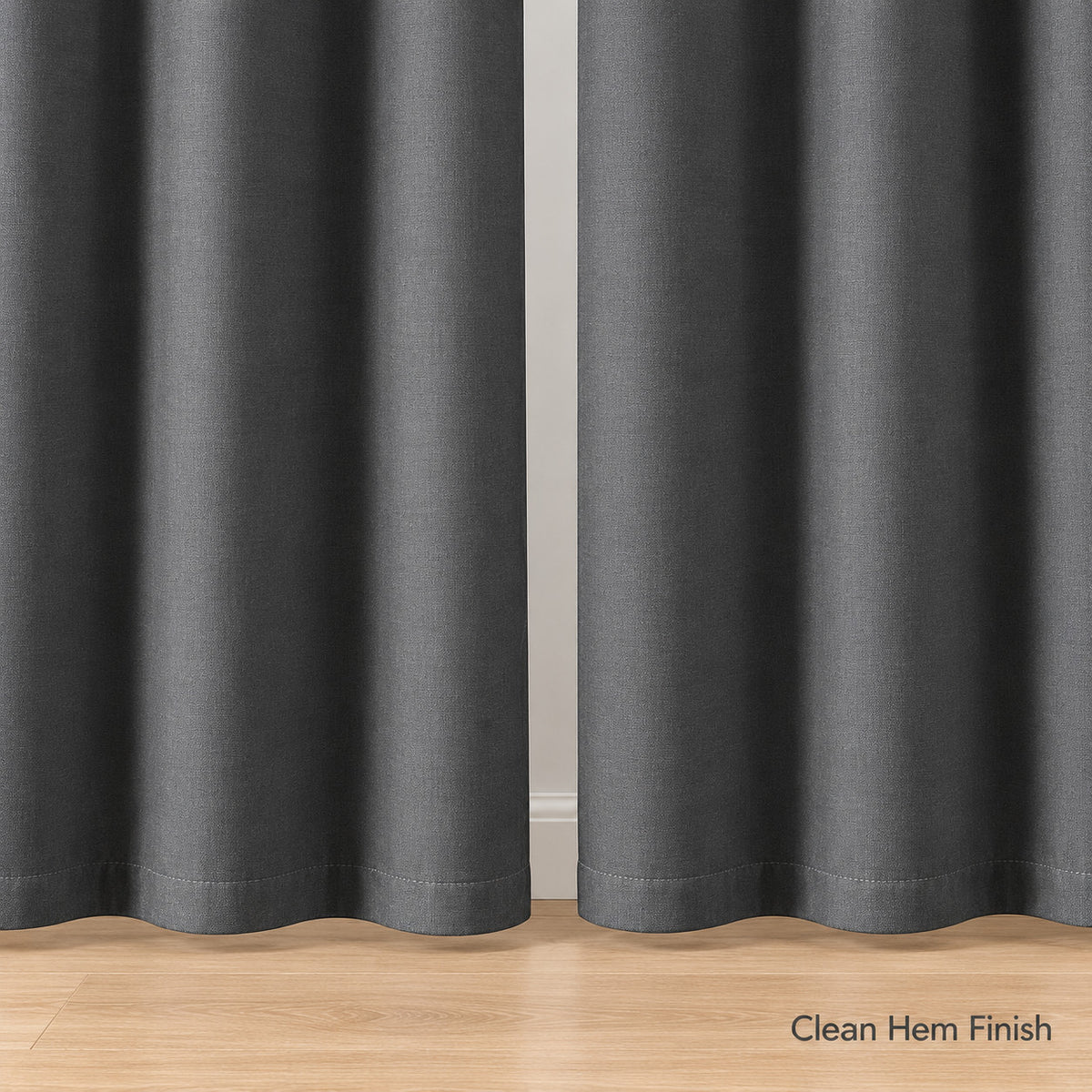 Gray blackout curtains set, 2 panels included