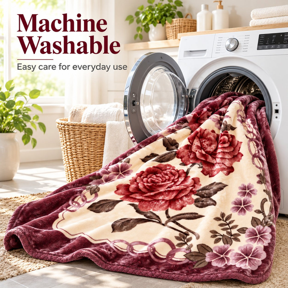 Machine washable, easy care for everyday use