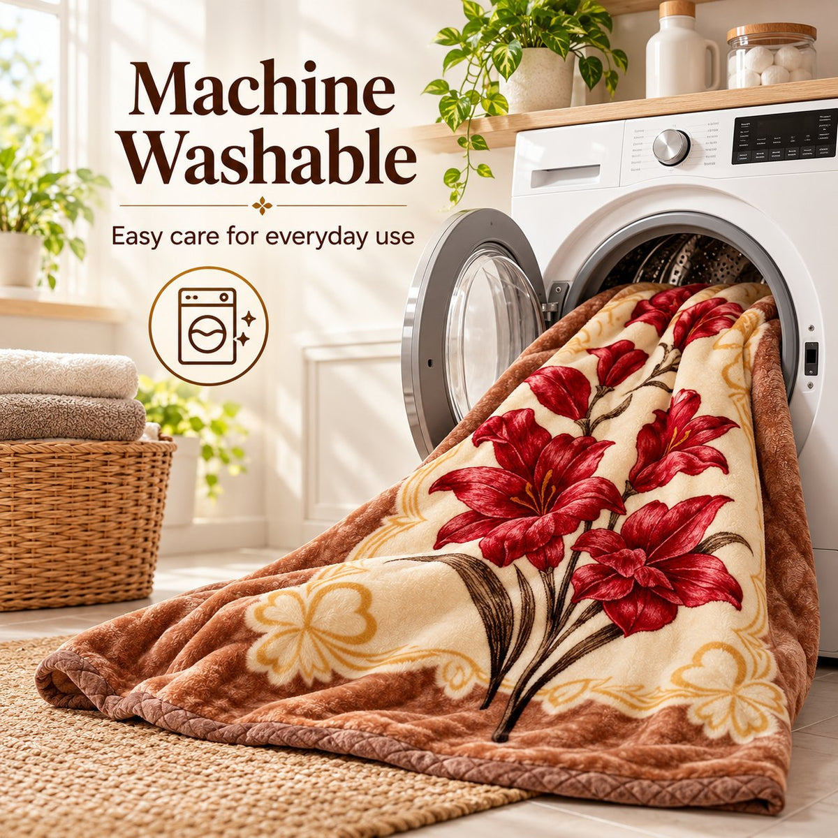 Machine washable king blanket, easy everyday care