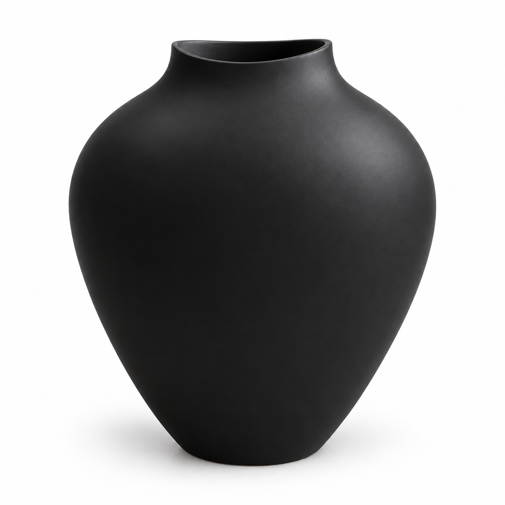 10 Inch Modern Decorative Vase, Minimalist Round Vase for Home Decor