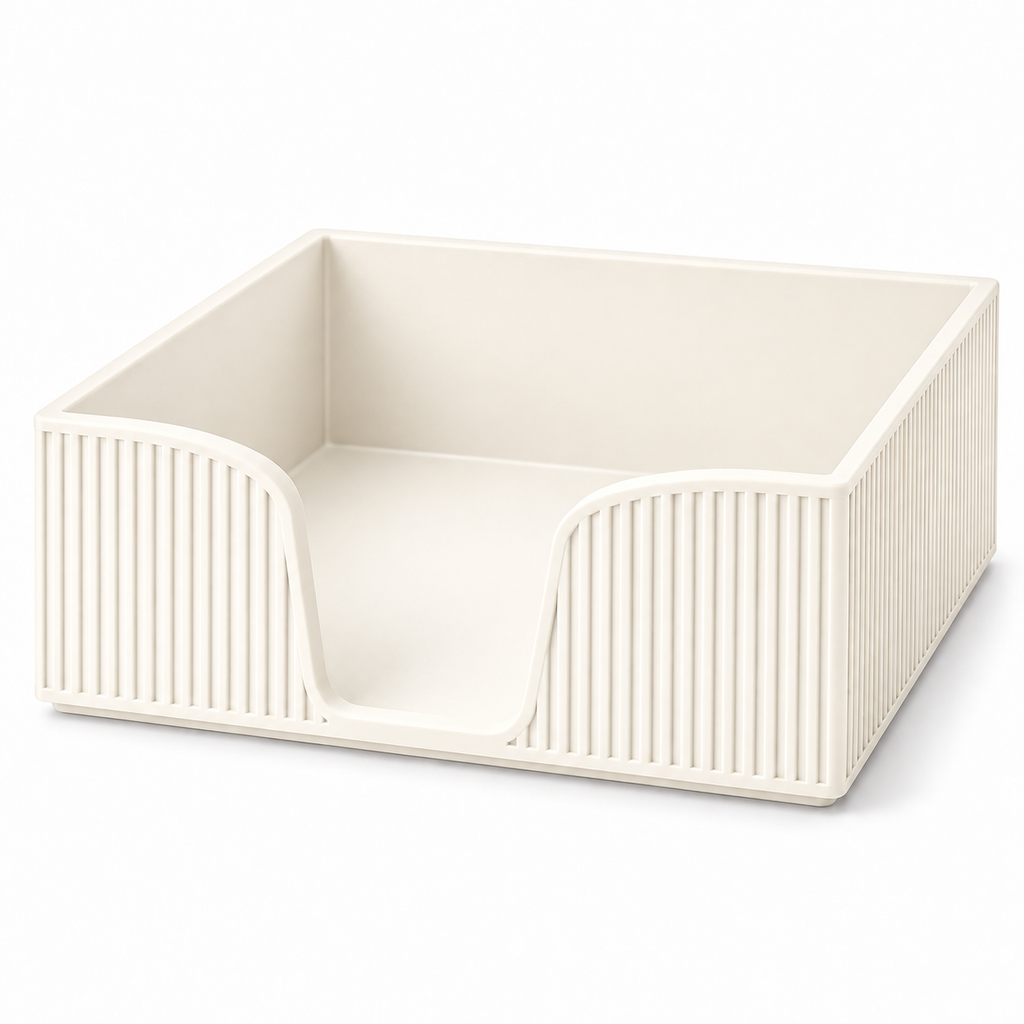 Modern Square Napkin Holder, Geometric Paper Napkin Organizer